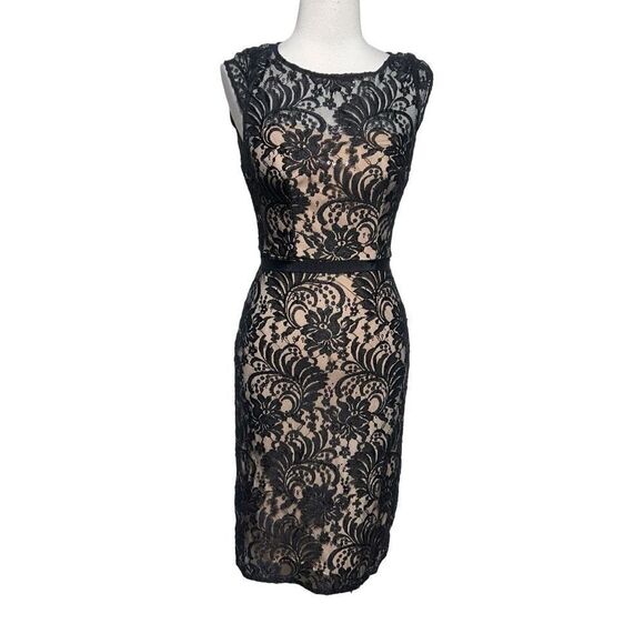 David's Bridal Black Lace Mother of the Bride Dress Size 2 - Picture 1 of 5